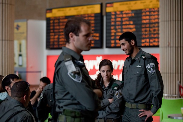 TEL AVIV, ISRAEL - APRIL 15:   (ISRAEL OUT) Israeli policemen are seen as the are deployed on April 15, 2012 at the Ben Gorion Air Port near Tel Aviv, Israel. Some 650 policemen were stationed at Airport as hundreds of activists and protesters were due to arrive as part of the "Welcome to Palestine" fly-in protest.  (Photo by Uriel Sinai/Getty Images)
